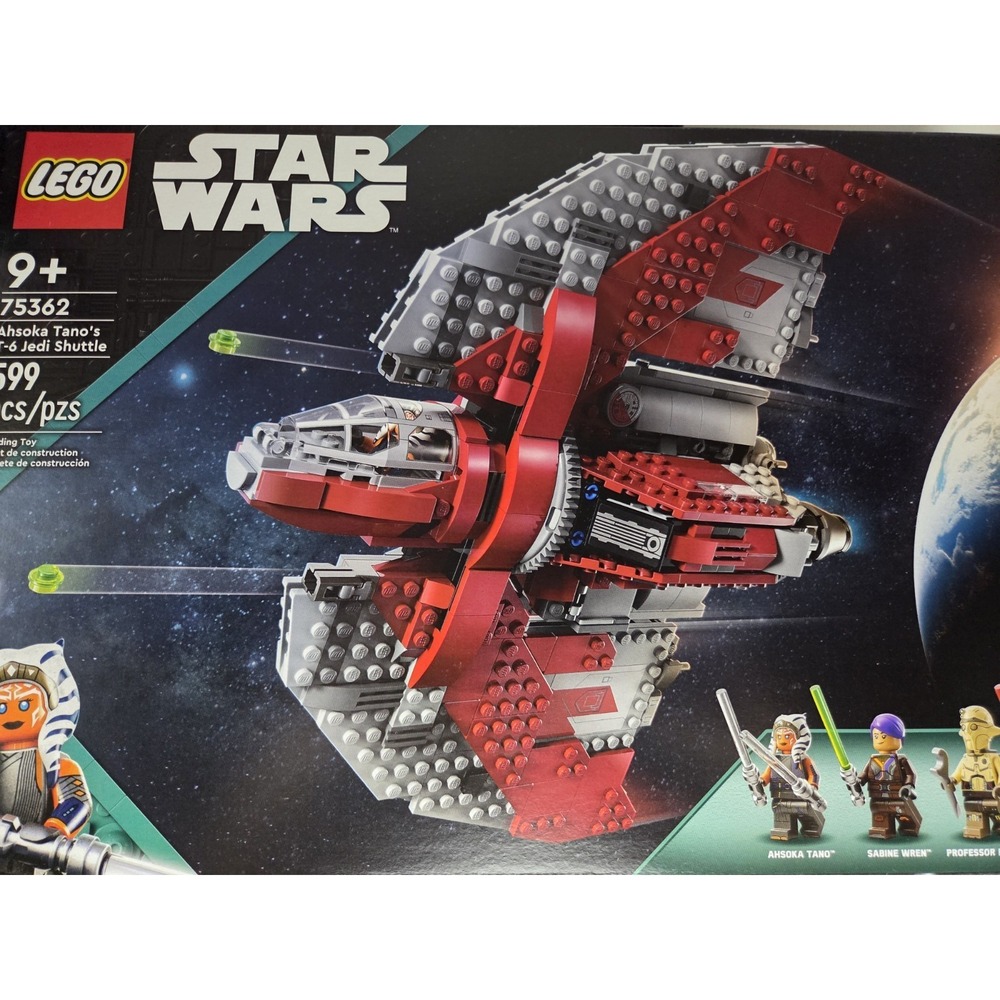 LEGO Star Wars Ahsoka Tano's T-6 Jedi Shuttle 75362 Complete Set 599 Pieces - Picture 4 of 12